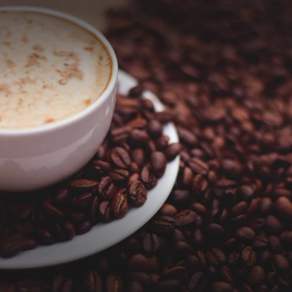 A latte on the counter